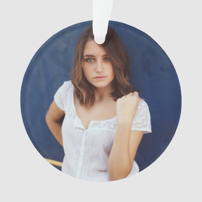 Acrylic Birthday Ornament with Photo & Message (devant)