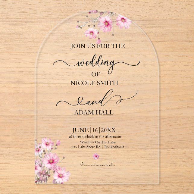 Acrylic Invitation (Recto)