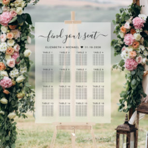 Acrylique Élégant Panneau de Mariage pour 16 Tables en Acryl
