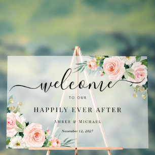 Acrylique Joyeux Pour Toujours Panneau de Mariage en Acryliq