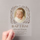 Acrylique Neutre Baby Girl Baptism Invitation