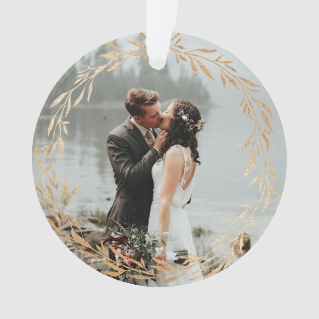 Acrylique Nos premiers ornements de Noël Or (devant)