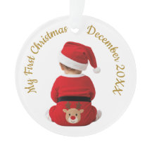 Acrylique personnalisé pour le 1er Noël de bébé