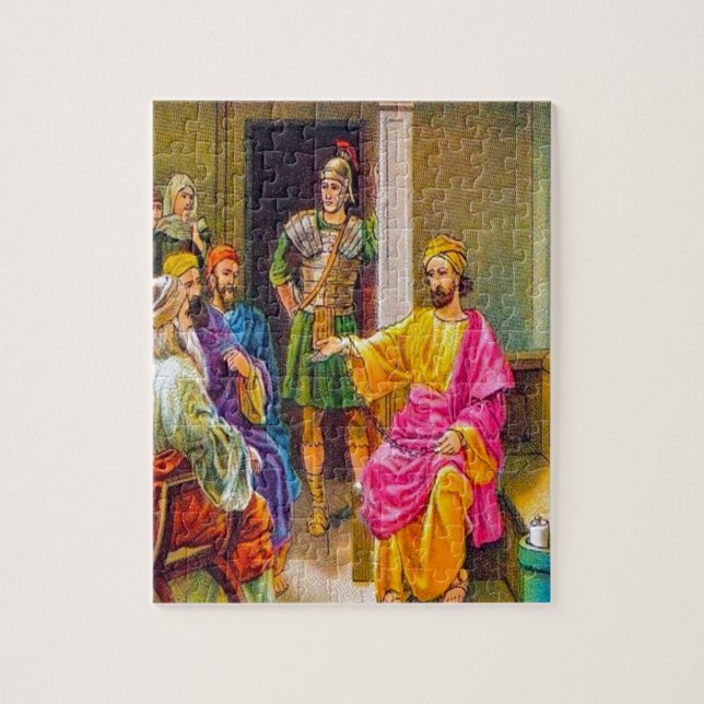 Actes 28:23-31 Paul Prends au Puzzle de Rome (Vertical)
