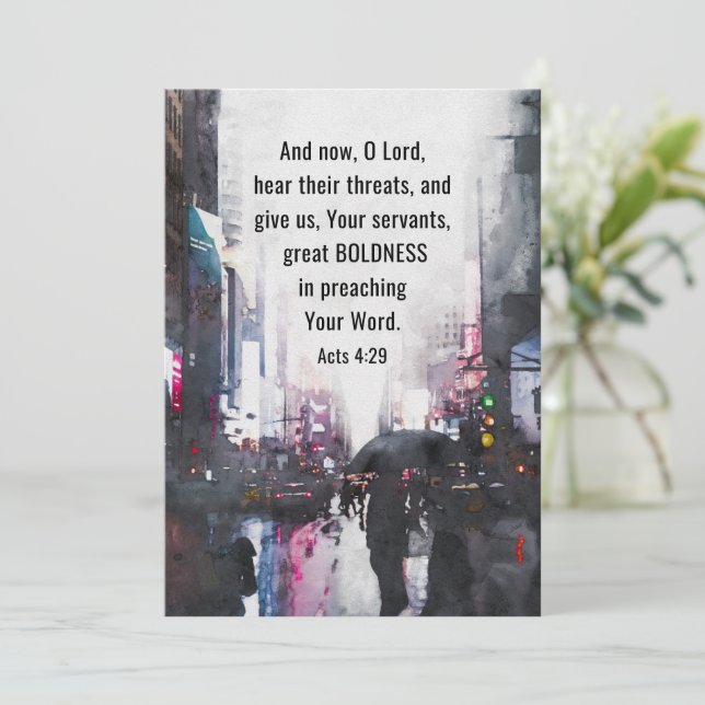 Actes 4:29 Seigneur Donner Grande Audace Bible Car (Debout devant)