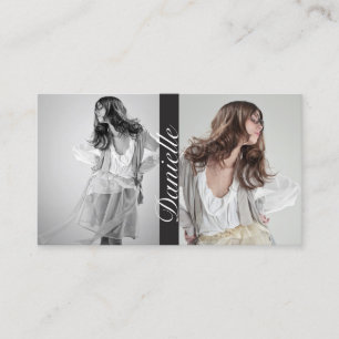 Acteurs et double carte de visite de photo de