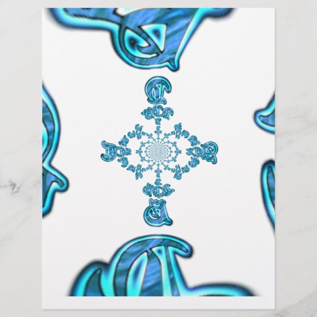 Action Cyan Turquoise Graffiti Abstrait Imprimer (Devant)