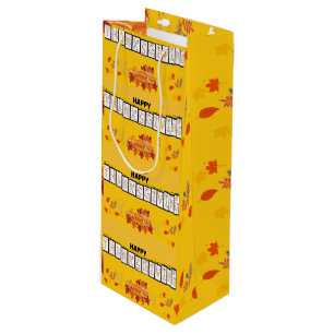 Action de grâce - Sac en papier jaune