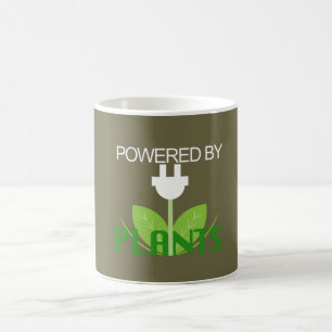 Actionné par la tasse de café de plantes
