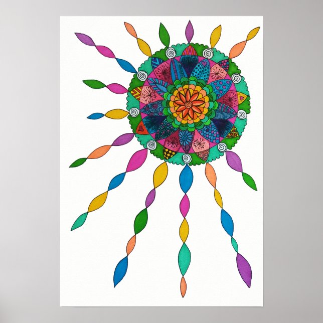 Activation Joy Healing Mandala Poster (Devant)