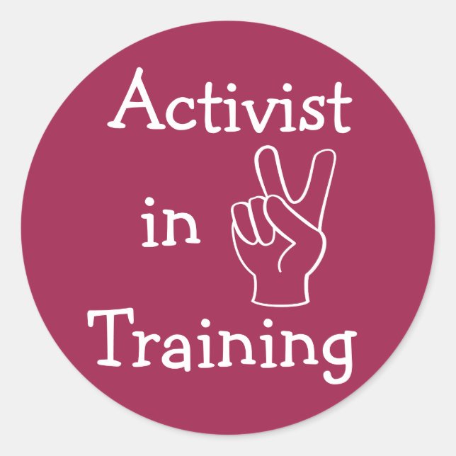 Activiste en formation Sticker Rond Classique (Devant)