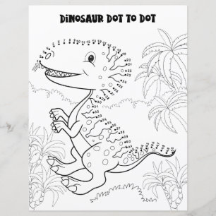 Activité amusante pour enfants Dinosaure Relier le