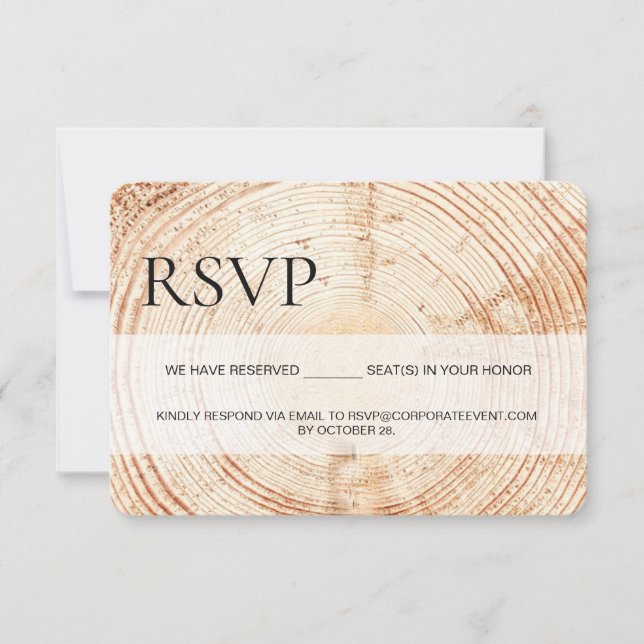 Activité corporative Rustic Wood RSVP réservé Sièg (Devant)