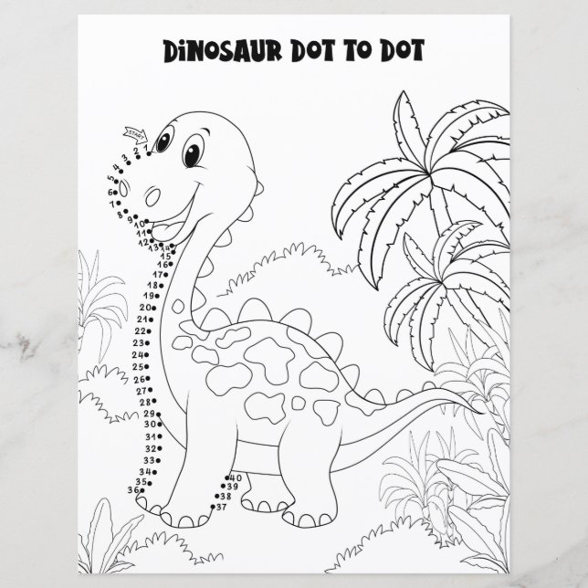 Activité de dinosaure mignonne et amusante pour en (Devant)