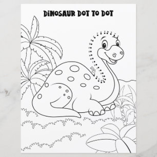 Activité pour enfants Dinosaure Alphabet Point à P