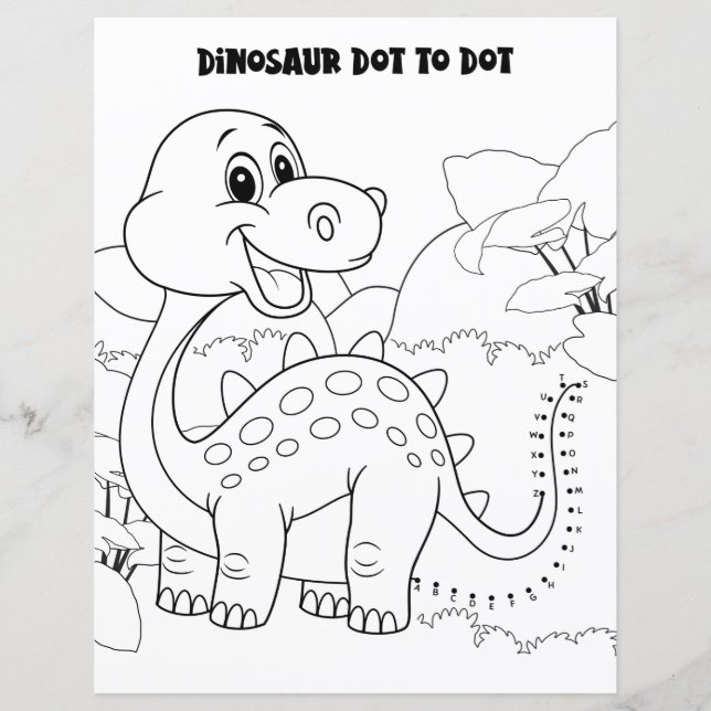 Activité pour enfants Dinosaure Point à Point par  (Devant)