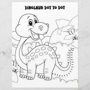 Activité pour enfants Dinosaure Point à Point par