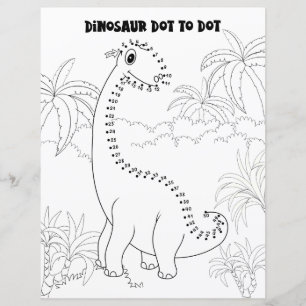 Activité pour enfants dinosaure relier les points