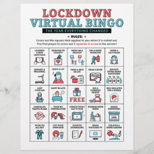 Activités de verrouillage du bingo de quarantaine