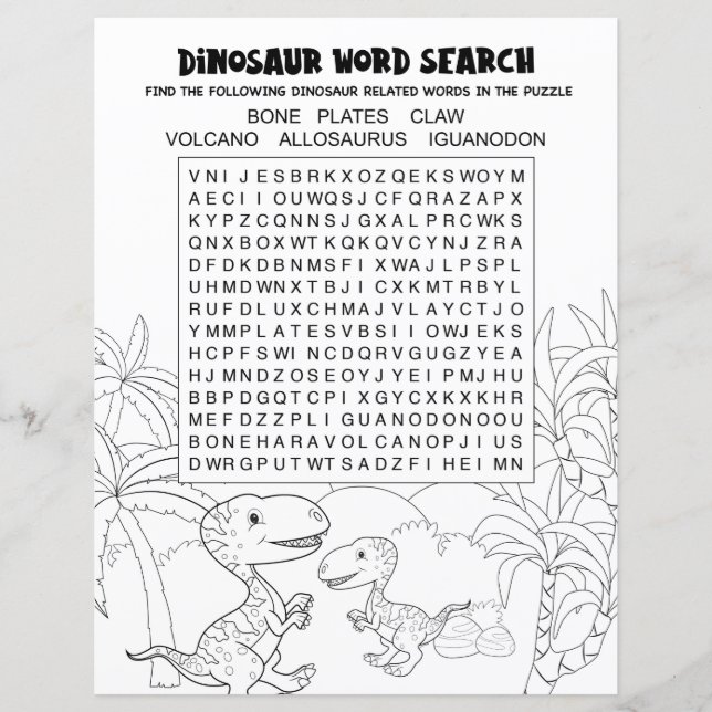 Activités Enfants Amusants Dinosaure Puzzle Mot Re (Devant)