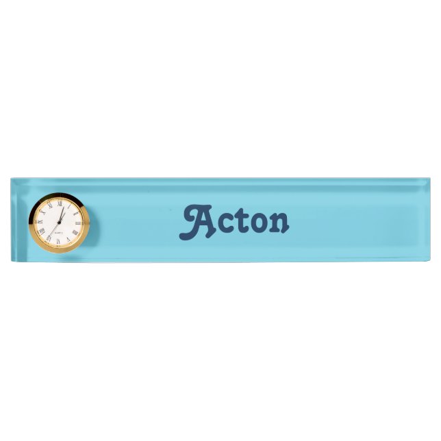 Acton plaque de nom du bureau (Devant)