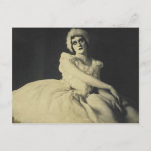 actrice dans ballerina outifit carte postale
