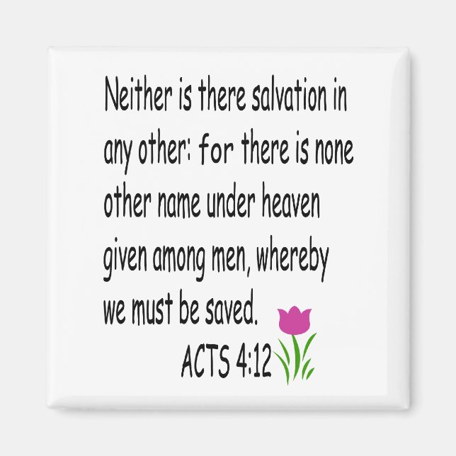 ACTS aimant 4:12 (Devant)