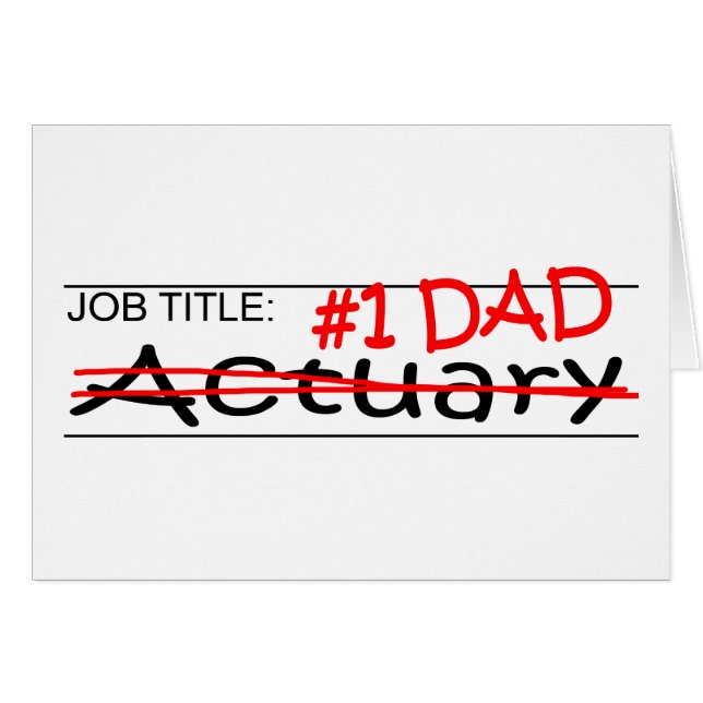 Actuaire de papa du travail (Devant horizontal)