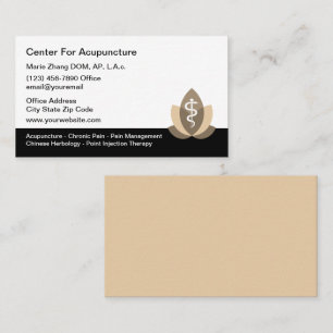 Acupuncture Thérapie Acupuncturiste Cartes de visi