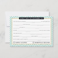 AD LIB RSVP RÉPONDRE fun simple bold chervon ment