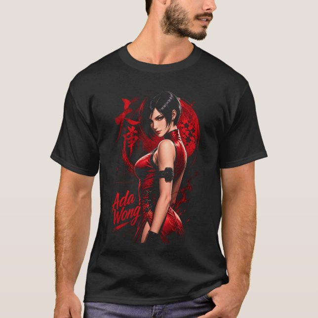 Ada Horror Wong Art 26 | T-Shirt foncé de base (Devant)