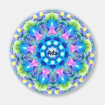 ADA ~ Personalised Easter Pattern Fractal ~ Magnet
