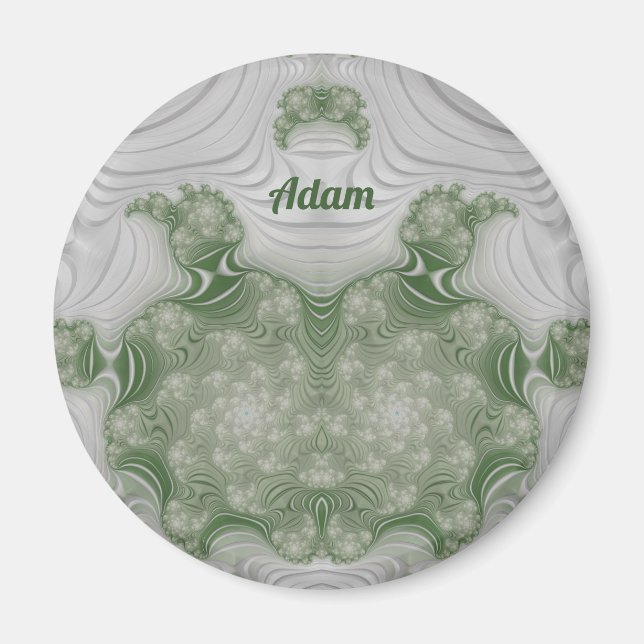 ADAM ~ Blanc et Vert ~ Magnet de design étonnant (Devant)