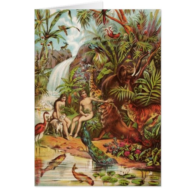 Adam et Ève dans le jardin (Devant)