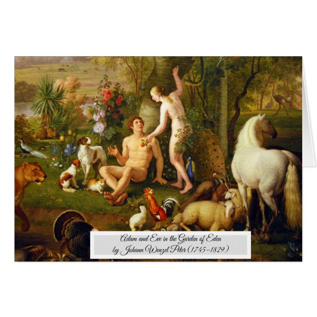 Adam et Eve dans le jardin (Devant horizontal)