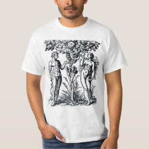 Adam et Ève et l'arbre du T-shirt de la