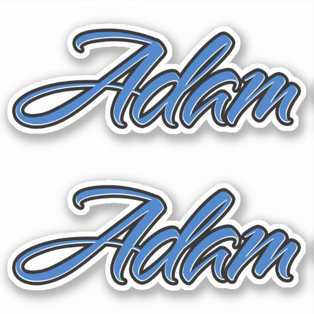 Adam Nom Autocollant Stickers Set (Devant)