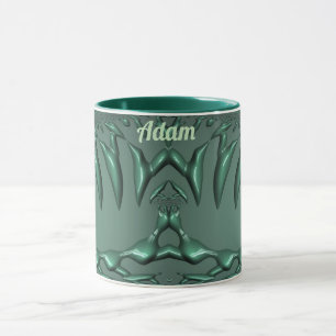 ADAM ~ Zany 3D Fractal ~ Tasse 3D verte