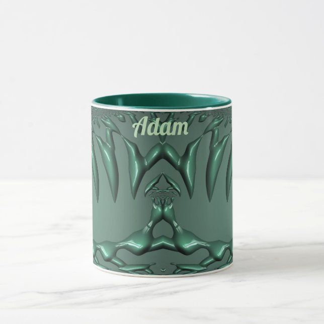 ADAM ~ Zany 3D Fractal ~ Tasse 3D verte (Centre)