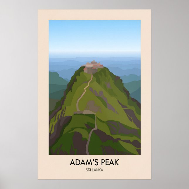 Adams Peak Travel Poster (Devant)