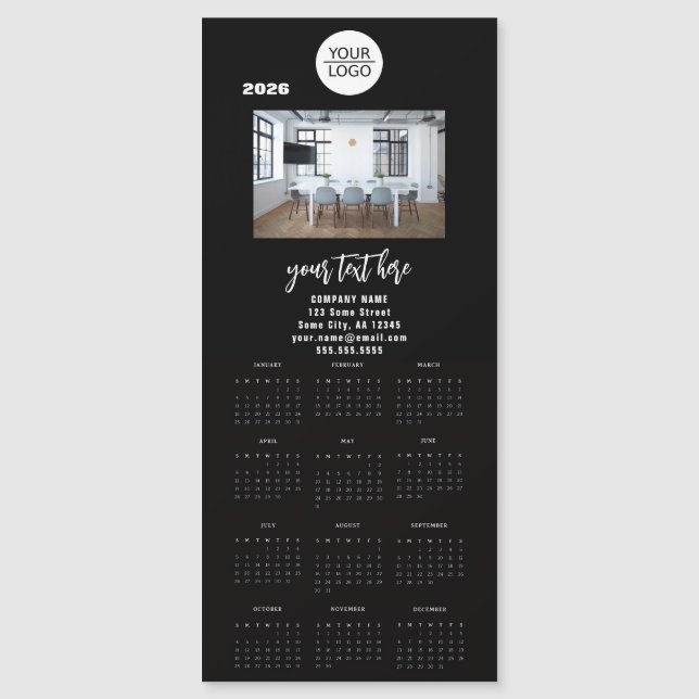 Add your Logo 2026 Calendar Company Photo (Devant)