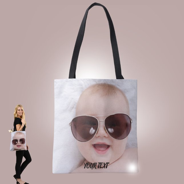 Add your own custom photo front and back tote bag (Créateur téléchargé)