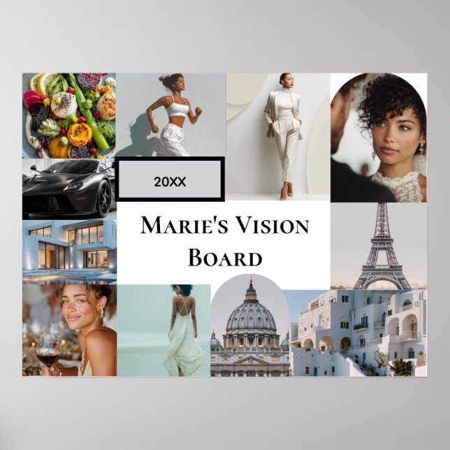 Add Your Photo Vision Board Custom Poster (Devant)