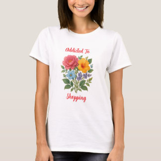 Addicée au T-shirt femme à fleurs