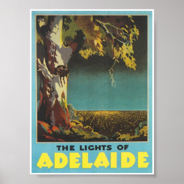 Adelaide Australia Vintage Travel Poster (Devant)