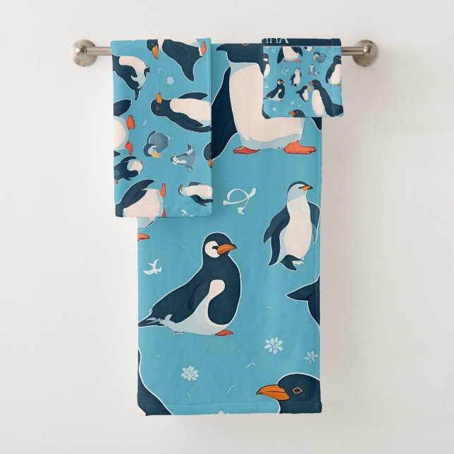 Adelie Penguin Pastel Motif coloré (En situation)