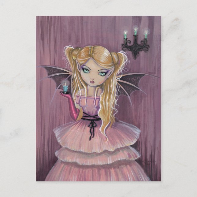Adeline en carte postale de fée vampire gothique r (Devant)