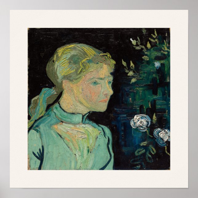Adeline Ravoux par Van Gogh - Affiche carrée (Devant)