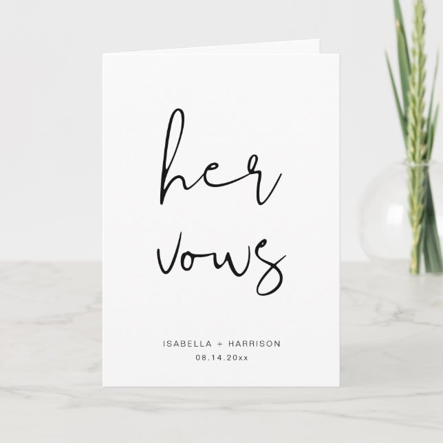 ADELLA Edgy Minimaliste Sa carte de livre Vow Mari (Devant)