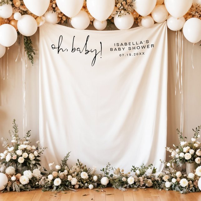 ADELLA Moderne Baby shower minimaliste Tapisserie  (Créateur téléchargé)